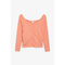 Ruched Long-sleeve Top Pink