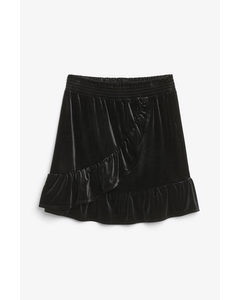 Ruffle Mini Skirt Black Magic