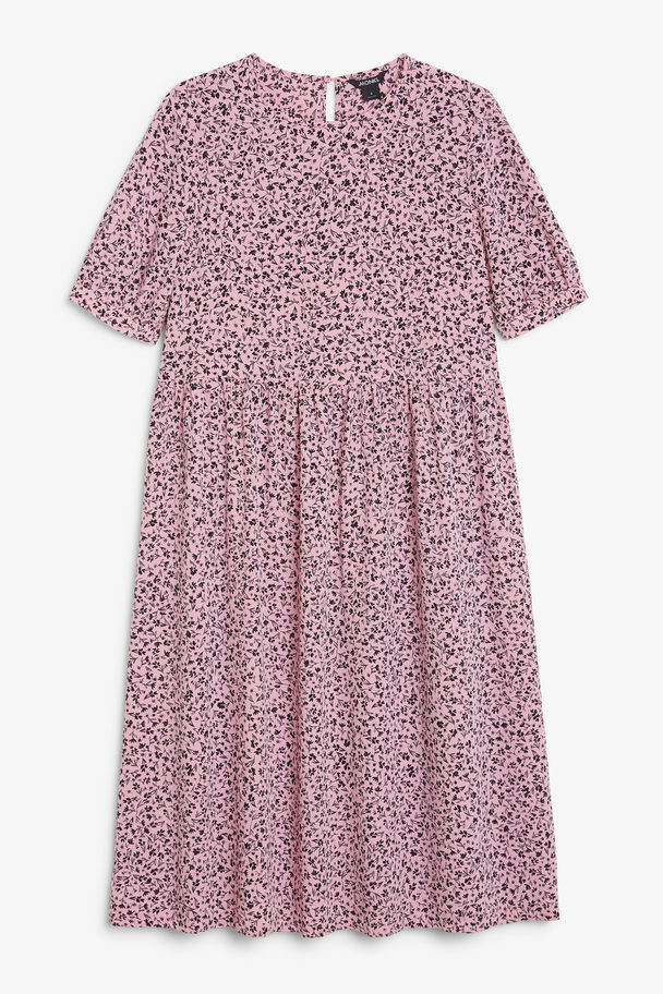 Monki Pink Smock-kjole M Små Blomster Lyserød Eng