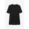 Shoulder Pads T-shirt Dress Black