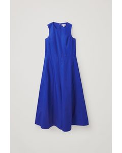 Wide-leg Cotton Jumpsuit Blue