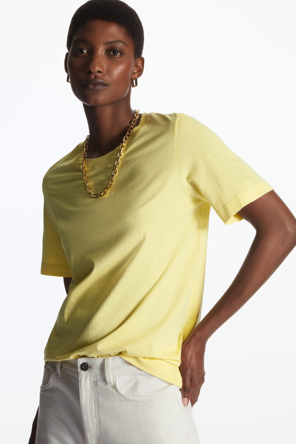 COS Regular Fit T-shirt Bright Yellow