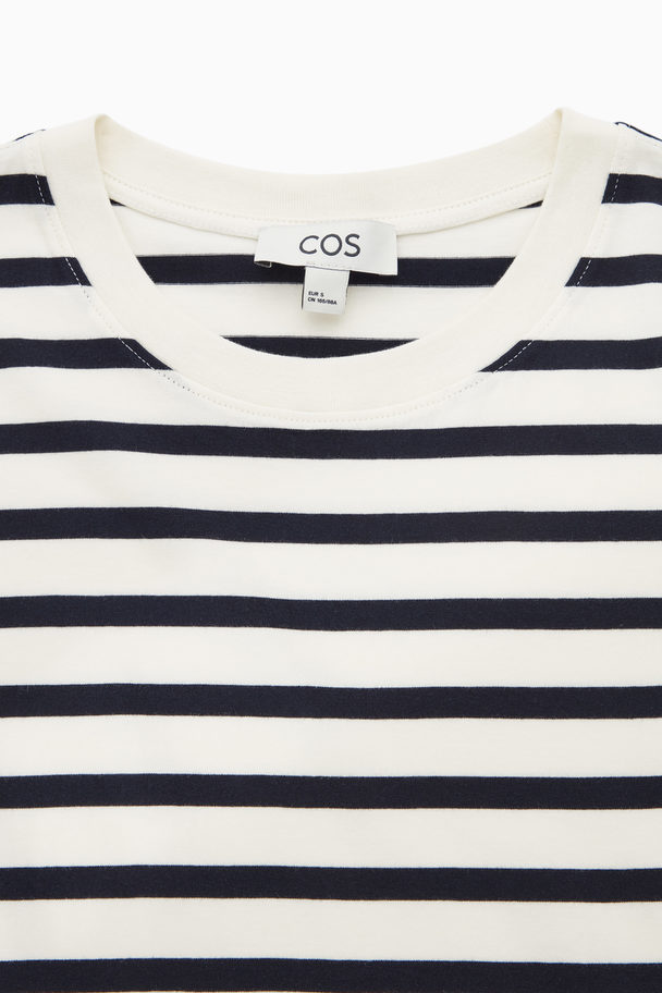 COS Regular Fit T-shirt Navy / White