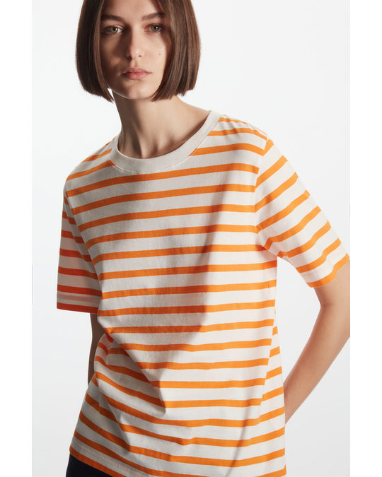 COS Regular Fit T-shirt Orange