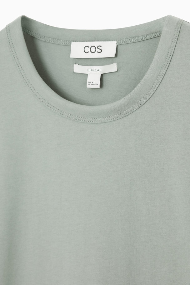 COS Brushed Lightweight T-shirt Dusty Green