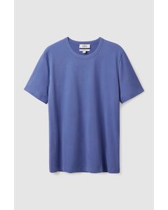 Regular-fit Brushed Cotton T-shirt Blue