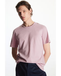 Regular-fit Brushed Cotton T-shirt Dusty Light Pink