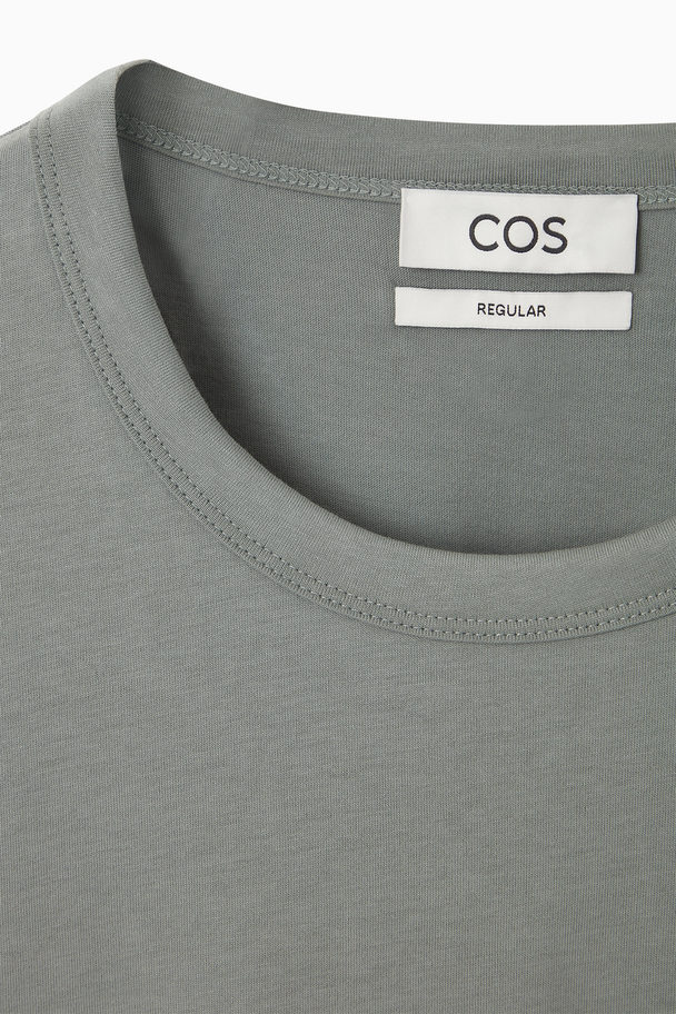 COS Brushed Lightweight T-shirt Dusty Green