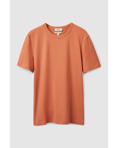 Regular-fit Brushed Cotton T-shirt Orange