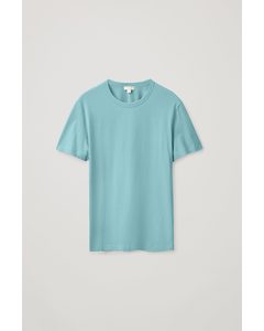 Regular-fit Brushed Cotton T-shirt Light Turquoise