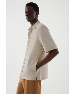Relaxed-fit Textured Shirt Beige