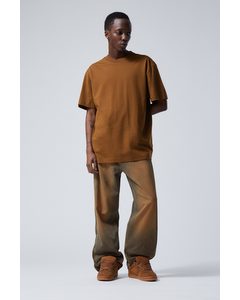 Oversized Tykk T-skjorte Brun