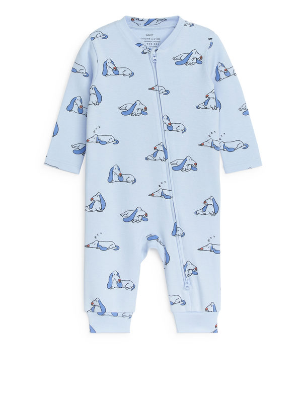 ARKET Onesie Pyjama Lichtblauw/bassets