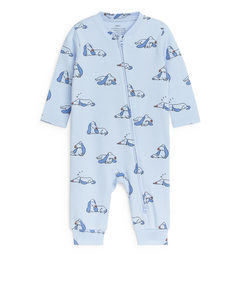 Onesie Pyjama Lichtblauw/bassets