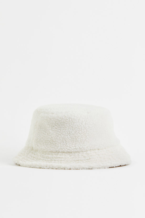 H&M Teddy Bucket Hat White