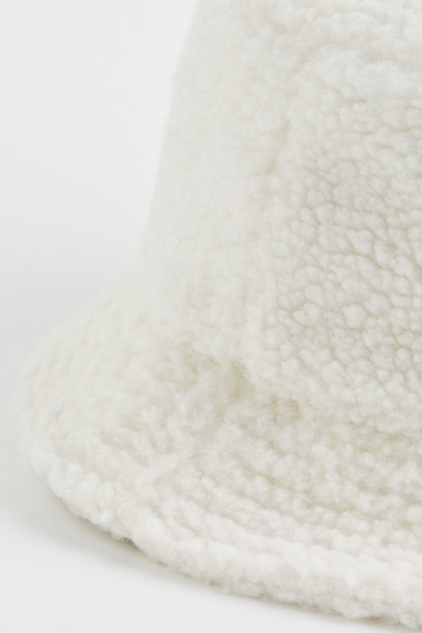 H&M Teddy Bucket Hat White