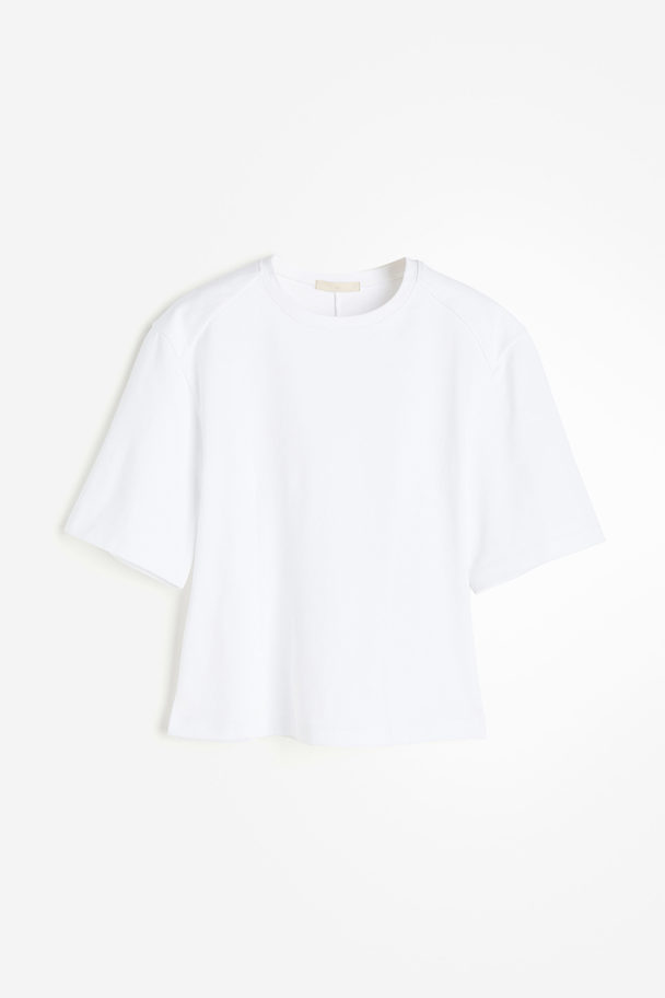 H&M Tapered-waist Top White