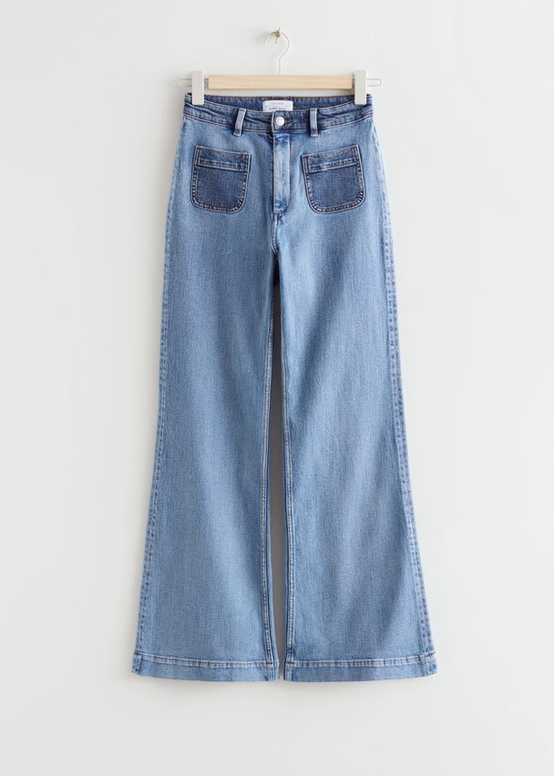 & Other Stories Flared Jeans Eisblau