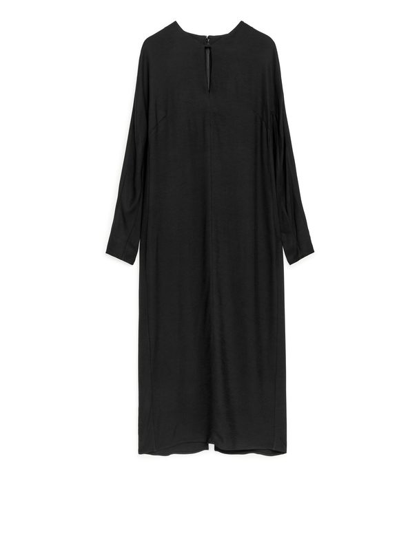 ARKET Fluid Long Sleeve Dress Black