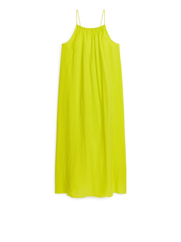 ARKET Cotton Maxi Dress Yellow