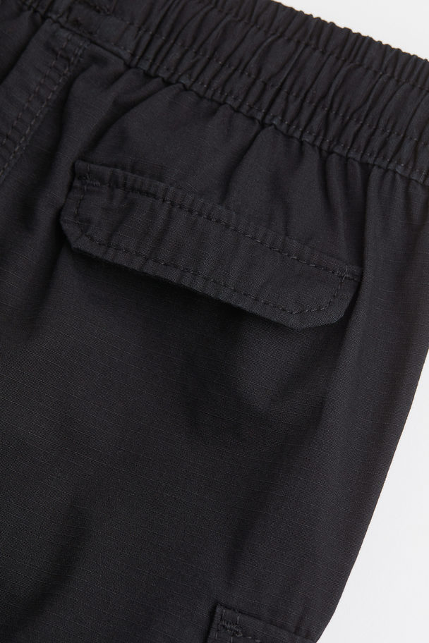 H&M Relaxed Fit Zip-off Cargo Trousers Black