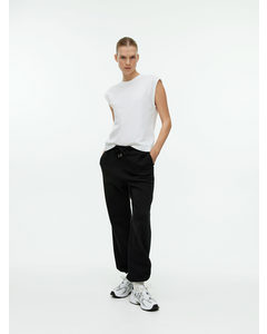 Relaxed Cotton Sweatpants Black