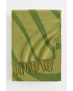 Wool-blend Blanket Green/patterned