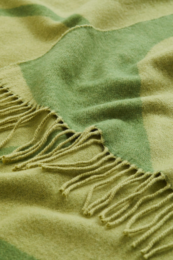 H&M HOME Wool-blend Blanket Green/patterned