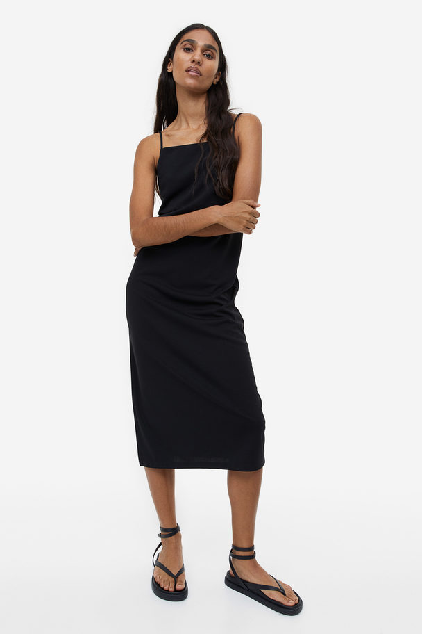 H&M Jersey Slip Dress Black