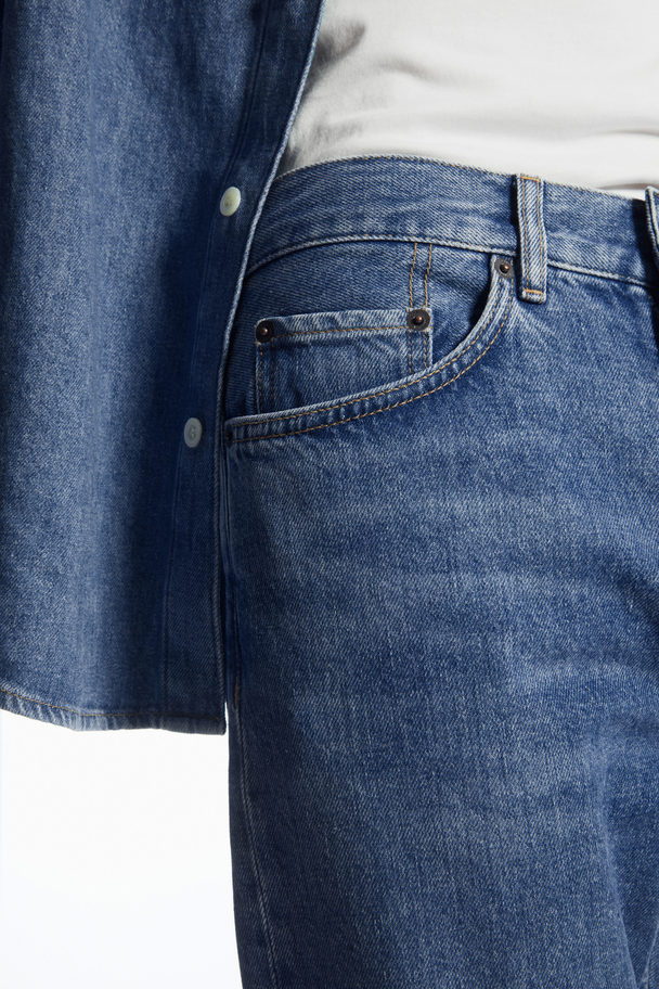 COS Skim Jeans - Straight/cropped Washed Blue