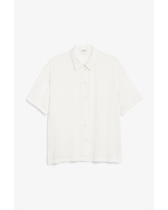 Textured Short Sleeve Shirt White