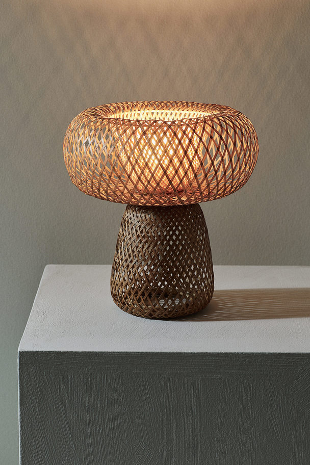 H&M HOME Bamboe Tafellamp Lichtbruin
