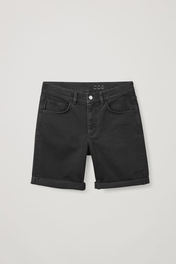 COS Slim-fit Denim Shorts Dark Grey
