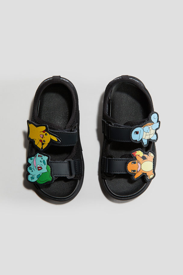 H&M Sandalen Zwart/pokémon