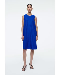 Twist-detail Mini Dress Bright Blue