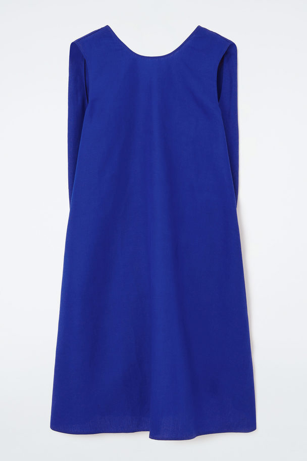 COS Twist-detail Mini Dress Bright Blue