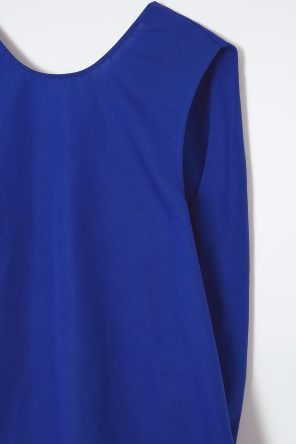 COS Twist-detail Mini Dress Bright Blue