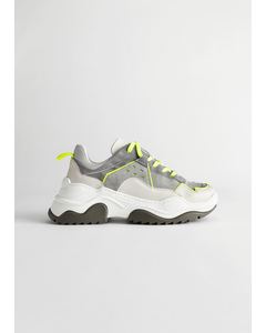 Sneaker mit Plateau-Funktionssohle Neongrün