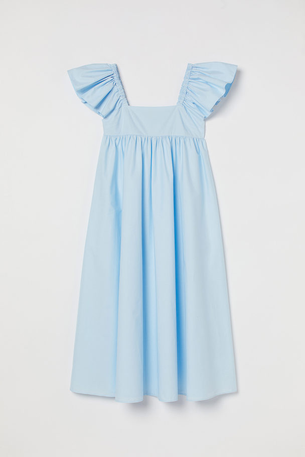 H&M Kleid mit Volants Hellblau