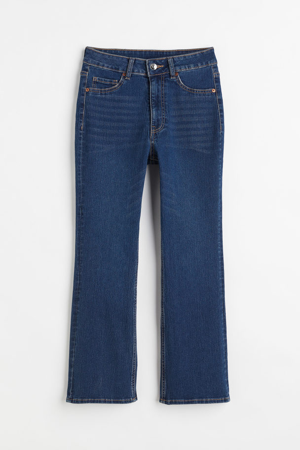 H&M Flared High Ankle Jeans Dark Denim Blue