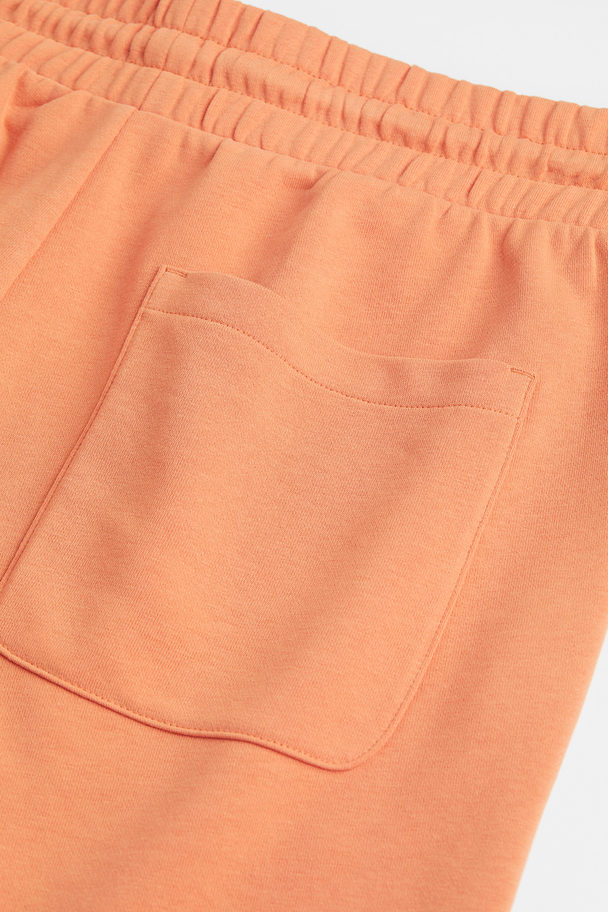 H&M Regular Fit Sweatshirt Shorts Pale Orange