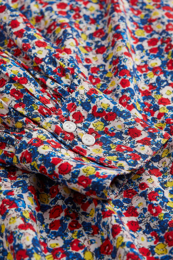 H&M Collared Dress Red/blue Floral