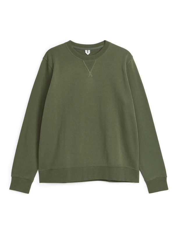 ARKET Sweatshirt I Fransk Frotté Mørkegrøn