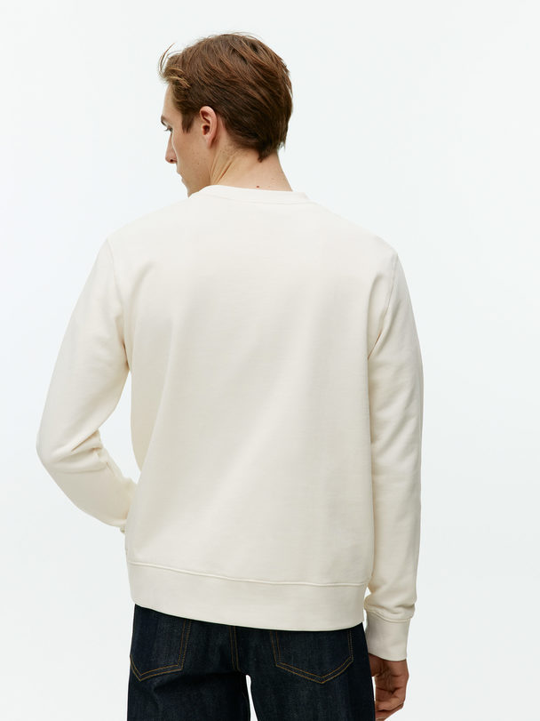 ARKET Sweatshirt aus French Terry Weiß