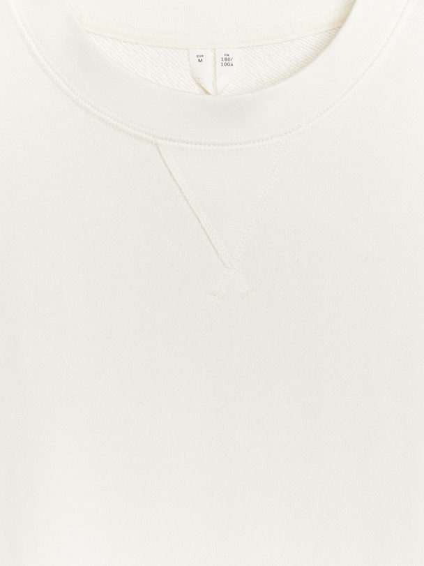 ARKET Sweatshirt aus French Terry Weiß