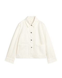 Cotton Twill Workwear Jacket Off-white