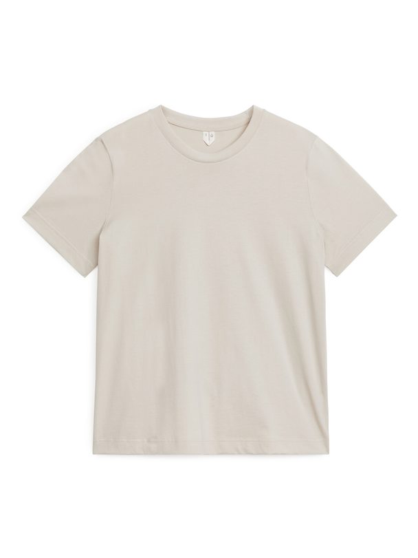 ARKET T-Shirt mit Rundhalsausschnitt Beige