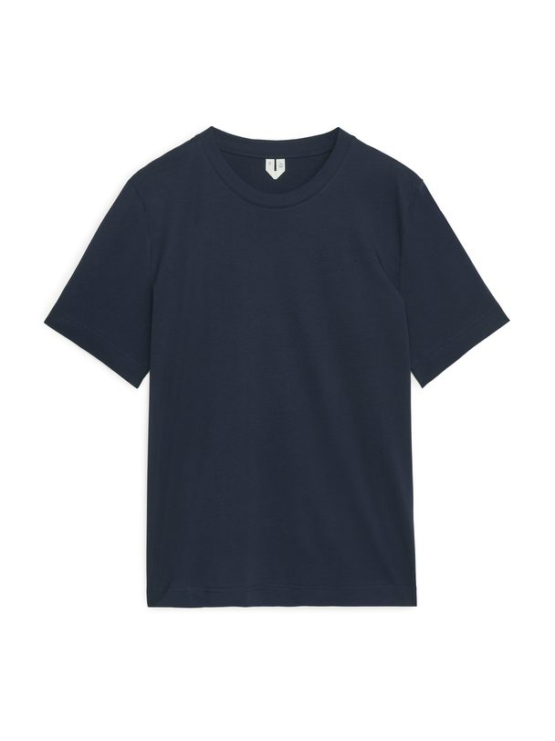 ARKET T-Shirt mit Rundhalsausschnitt Dunkelblau