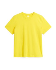 T-Shirt mit Rundhalsausschnitt Gelb