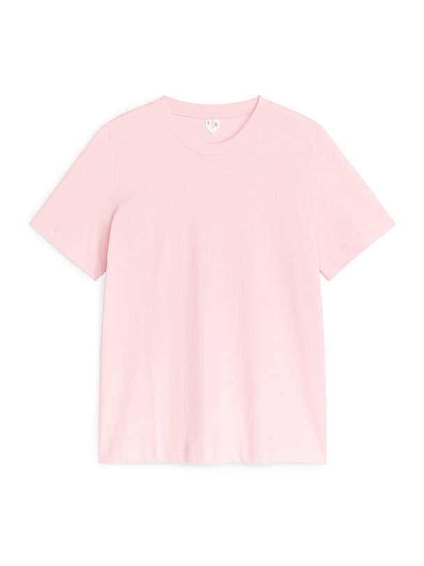 ARKET Crew-neck T-shirt Light Pink